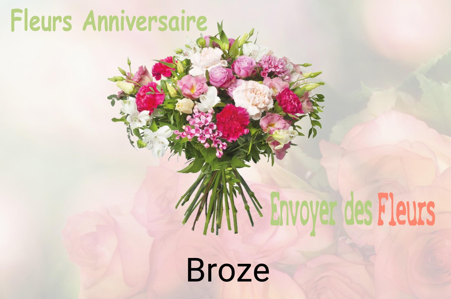 Bouquet de fleurs d’anniversaire livré à Broze