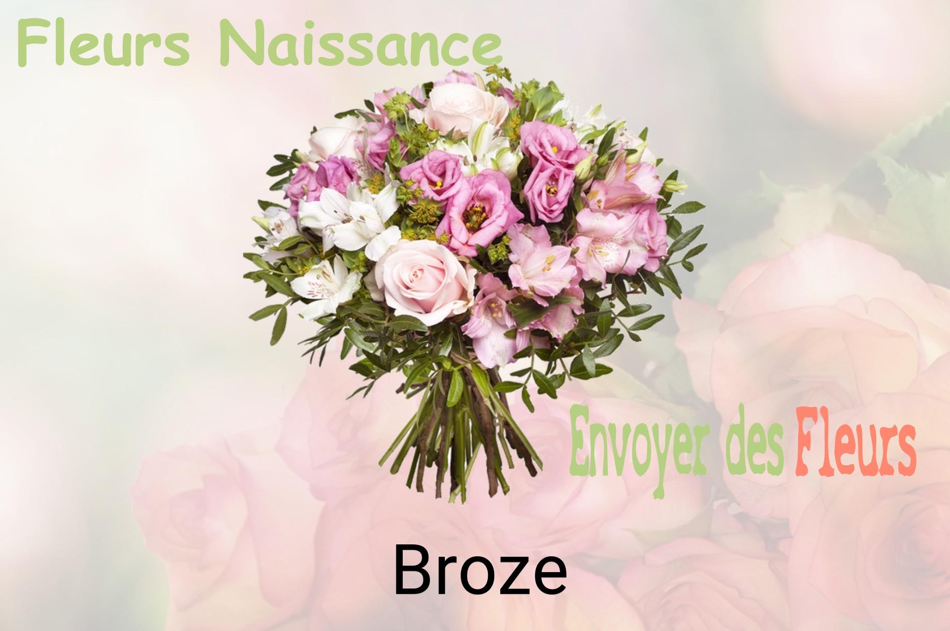 Bouquet de fleurs de naissance livré à Broze